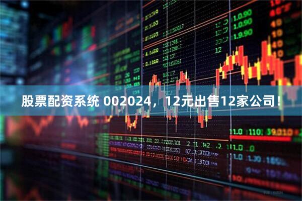 股票配资系统 002024，12元出售12家公司！